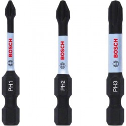 BOSCH Bithegy készlet 3 részes PH1 / PH2 / PH3 x 50 mm Impact Control