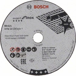 BOSCH Vágókorong fémre 76 x 1,0 x 10 mm egyenes Expert for Inox (5 db/cs)