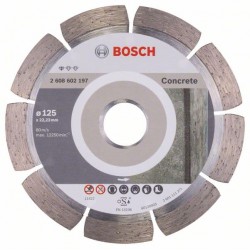 BOSCH Gyémánt vágókorong 125 x 1,6 x 10 x 22,2 mm szegmentált Standard for Concrete