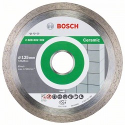 BOSCH Gyémánt vágókorong 125 x 1,6 x 7,0 x 22,2 mm folytonos Standard for Ceramic