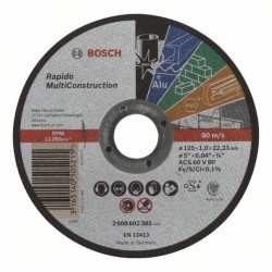 BOSCH Vágókorong 125 x 1,0 x 22,2 mm egyenes ACS 60 V BF Rapido Multi Construction