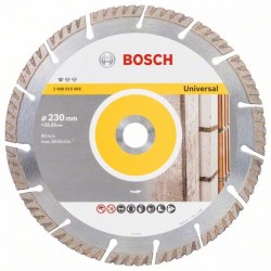 BOSCH Gyémánt vágókorong 230 x 2,6 x 10 x 22,2 mm szegmentált Standard for Universal