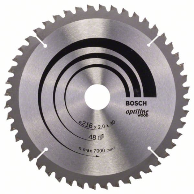 BOSCH Fűrésztárcsa fához 216 x 30 x 2,0 mm / 48T Optiline Wood
