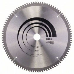 BOSCH Fűrésztárcsa fához 305 x 30 x 2,5 mm / 96T Optiline Wood