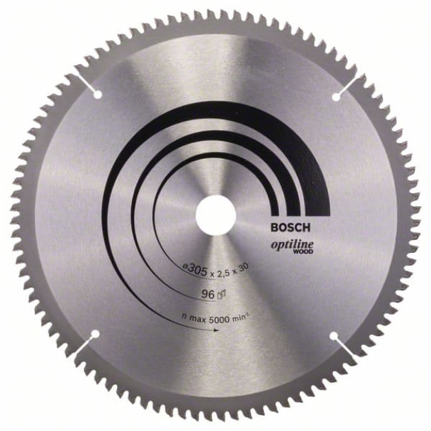 BOSCH Fűrésztárcsa fához 305 x 30 x 2,5 mm / 96T Optiline Wood
