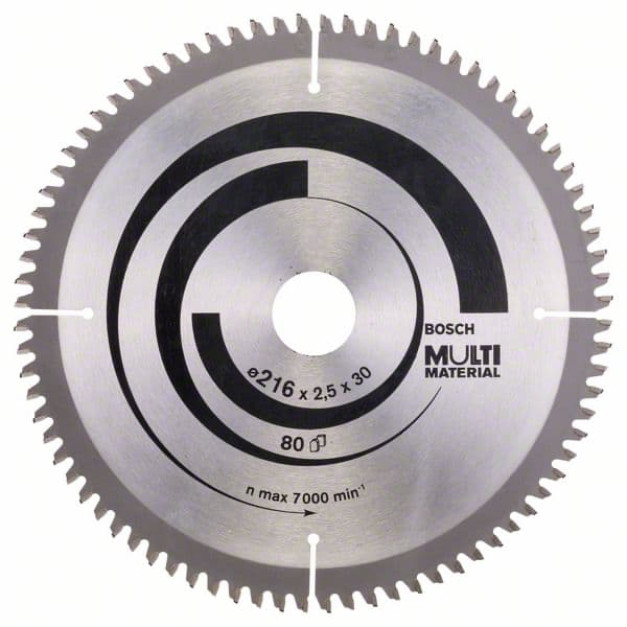 BOSCH Fűrésztárcsa univerzális 216 x 30 x 2,5 mm / 80T MultiMaterial