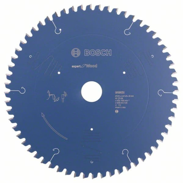 BOSCH Fűrésztárcsa fához 254 x 30 x 2,4 mm / 60T Expert for Wood