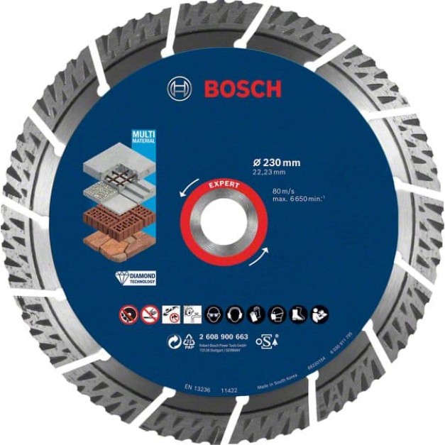 BOSCH EXPERT Gyémánt vágókorong 125 x 2,2 x 12 x 22,2 mm szegmentált MultiMaterial