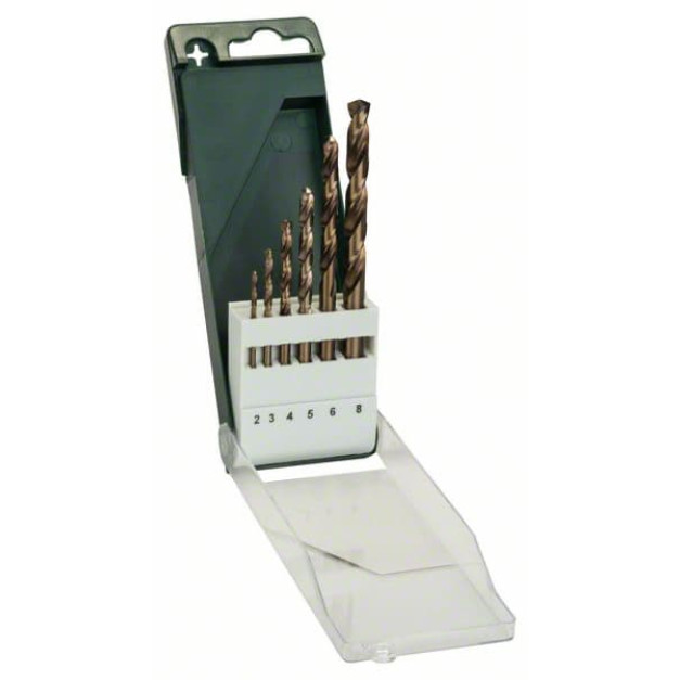 BOSCH Csigafúró készlet 6 részes 2,0-8,0 mm HSS-Co DIN 338