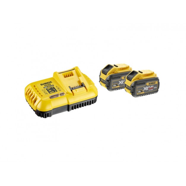 DEWALT FlexVolt Akkumulátor és gyorstöltő szett 18 V (2 x 9 Ah akku) DCB118X2