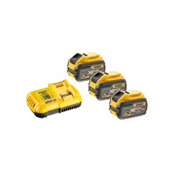 DEWALT FlexVolt Akkumulátor és gyorstöltő szett 18 V (3 x 9 Ah akku) DCB118X3