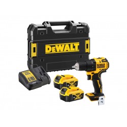 DEWALT Akkus fúrócsavarozó 18 V szénkefe nélküli (2 x 5,0 Ah akku + töltő + TSTAK) DCD708P2T
