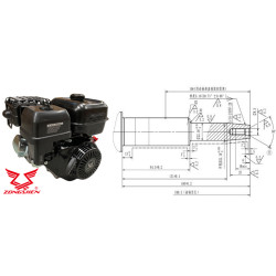 MEGHAJTÓ MOTOR ZONGSHEN GB420 420cc 13,0 LE  KÚPOS TENGELY