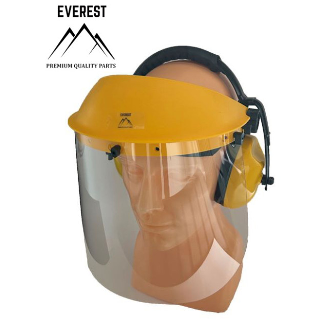 ARCVÉDŐ PAJZS, PLEXI HALLÁSVÉDŐVEL EVEREST