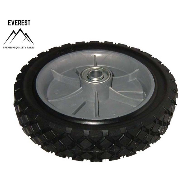 KERÉK 150 mm UNIVERZÁLIS MŰANYAG CSAPÁGYAZÁSSAL GUMIKÖPENNYEL EVEREST