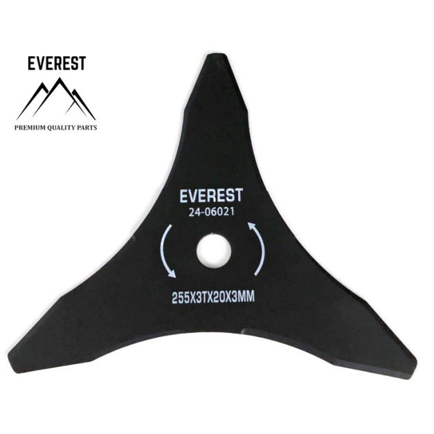 VÁGÓTÁRCA UNIVERZÁLIS 3 FOG NYÍLÁS ÁTMÉRŐ 20mm SZÉLESSÉG 255mm VASTAGSÁSA 3mm EVEREST