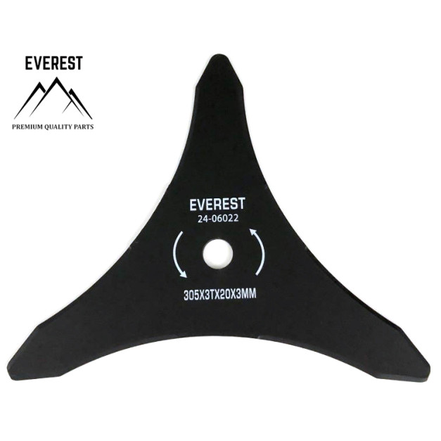 VÁGÓTÁRCA UNIVERZÁLIS 3 FOG NYÍLÁS ÁTMÉRŐ 20mm SZÉLESSÉG 305mm VASTAGSÁSA 3mm EVEREST