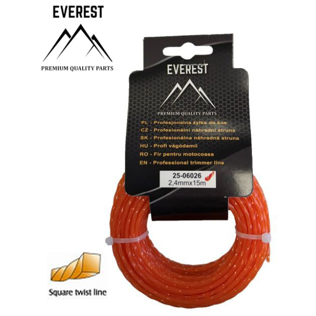 VÁGÓDAMIL  TWIST 2,4mm 15M EVEREST