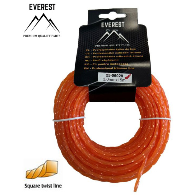 VÁGÓDAMIL TWIST 3,0mm 15M EVEREST