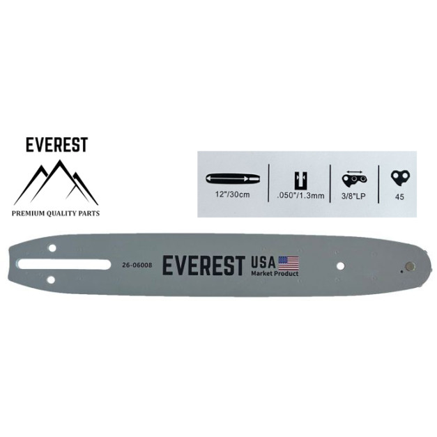 LÁNCVEZETŐ 12" 3/8LP 1,3mm 44ogn. EVEREST