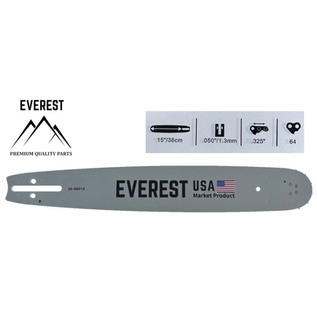 LÁNCVEZETŐ 15".325 1,3mm 64ogn. EVEREST