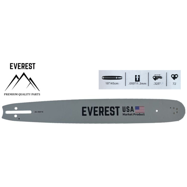 LÁNCVEZETŐ 18".325 1,3mm 72ogn. EVEREST
