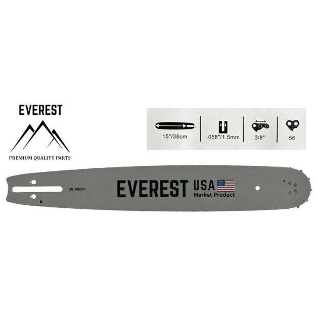 LÁNCVEZETŐ 15" 3/8 1,5mm 56ogn. EVEREST