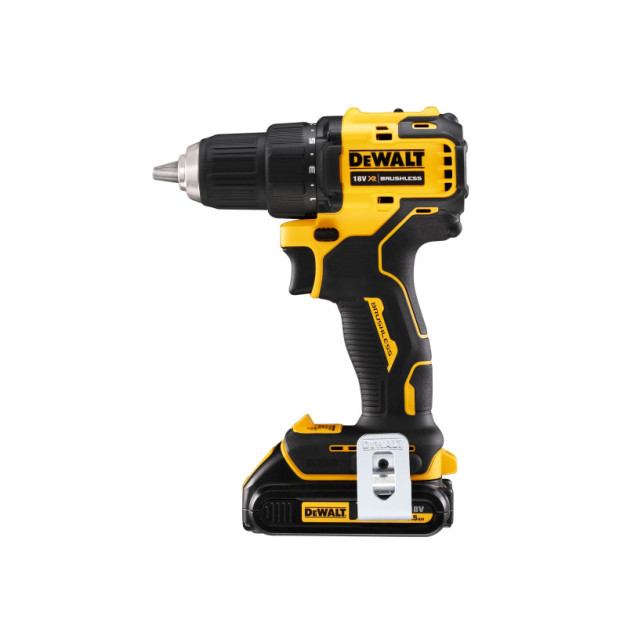 DEWALT Akkus fúrócsavarozó 18 V szénkefe nélküli (2 x 1,5 Ah akku + töltő + TSTAK) DCD708S2T