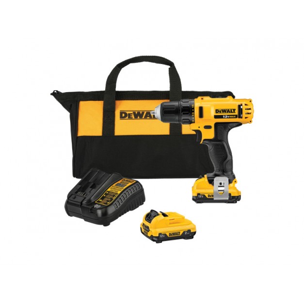 DEWALT Akkus fúrócsavarozó 12 V szénkefe nélküli (2 x 2,0 Ah akku + töltő) DCD710D2