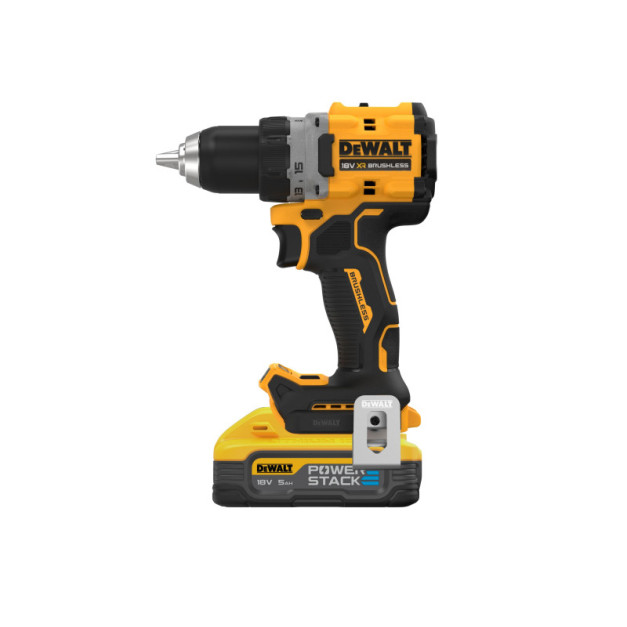 DEWALT Akkus fúrócsavarozó 18 V szénkefe nélküli (2 x 5,0 Ah akku + töltő + TSTAK) DCD800H2T