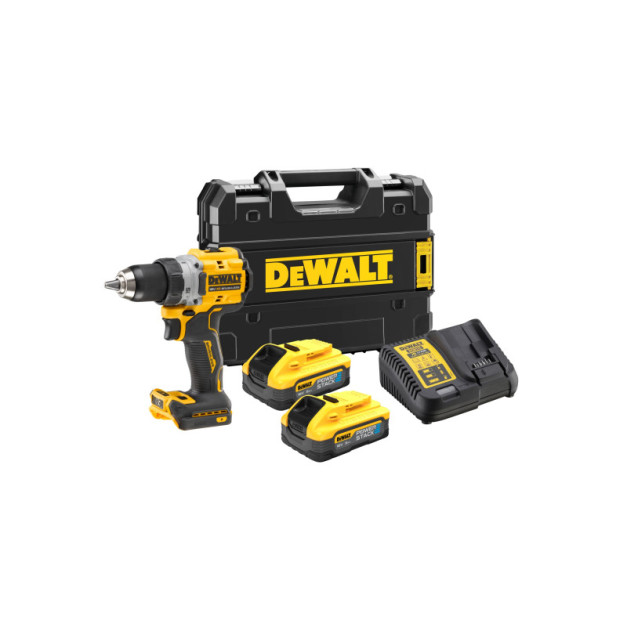 DEWALT Akkus fúrócsavarozó 18 V szénkefe nélküli (2 x 5,0 Ah akku + töltő + TSTAK) DCD800H2T
