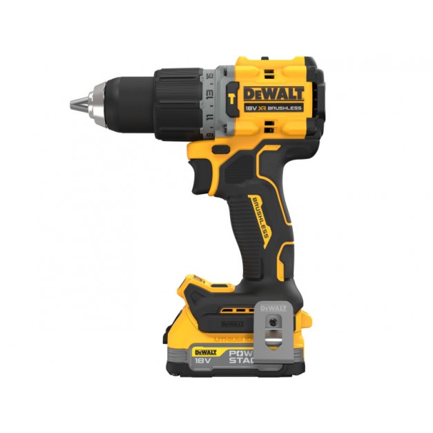 DEWALT Akkus fúrócsavarozó 18 V szénkefe nélküli (2 x 1,7 Ah akku + töltő + TSTAK) DCD805E2T