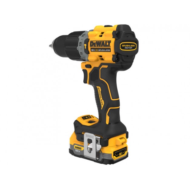 DEWALT Akkus fúrócsavarozó 18 V szénkefe nélküli (2 x 1,7 Ah akku + töltő + TSTAK) DCD805E2T