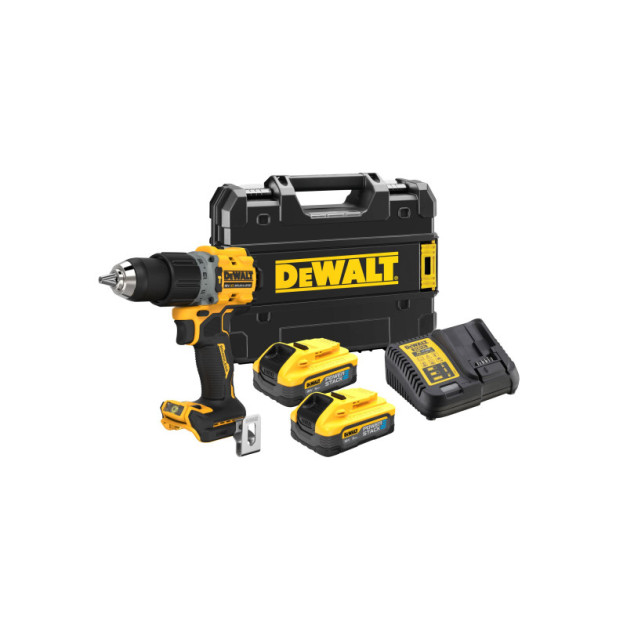 DEWALT Akkus fúrócsavarozó 18 V szénkefe nélküli (2 x 5,0 Ah akku + töltő + TSTAK) DCD805H2T