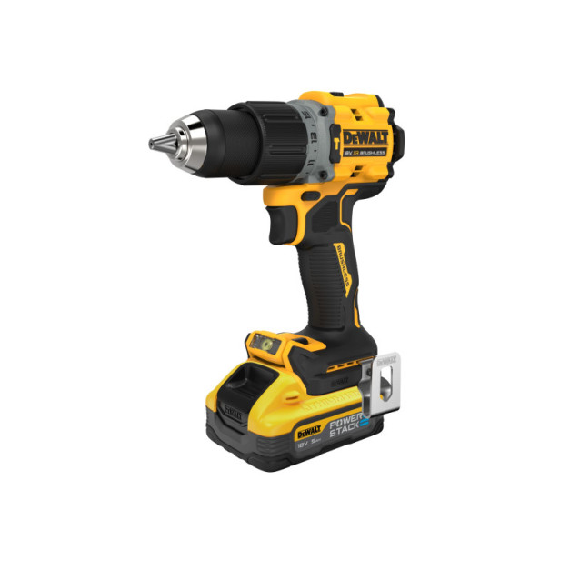 DEWALT Akkus fúrócsavarozó 18 V szénkefe nélküli (2 x 5,0 Ah akku + töltő + TSTAK) DCD805H2T