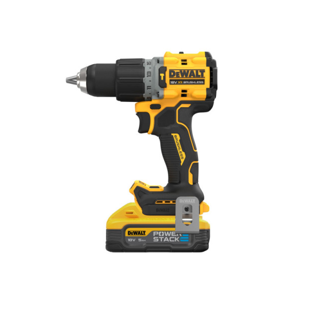 DEWALT Akkus fúrócsavarozó 18 V szénkefe nélküli (2 x 5,0 Ah akku + töltő + TSTAK) DCD805H2T