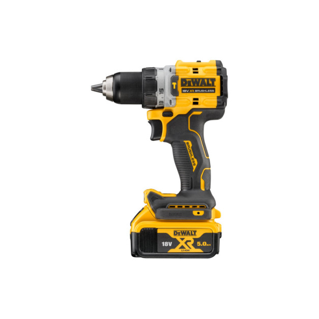 DEWALT Akkus fúrócsavarozó 18 V szénkefe nélküli (2 x 5,0 Ah akku + töltő + TSTAK) DCD805P2T