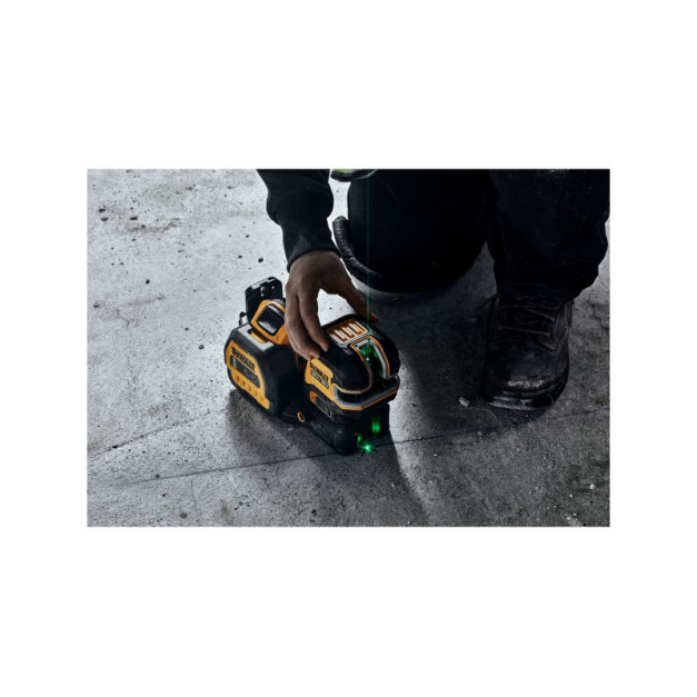 DEWALT Akkus pont- és vonallézer 12-18 V (zöld) (1 x 2,0 Ah akku + töltő) DCE825D1G18