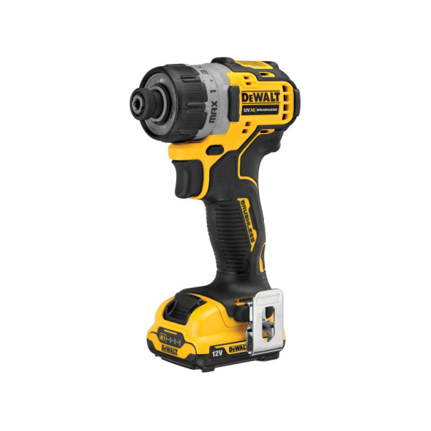 DEWALT Akkus csavarozó 12 V szénkefe nélküli (2 x 2,0 Ah akku + töltő) DCF601D2