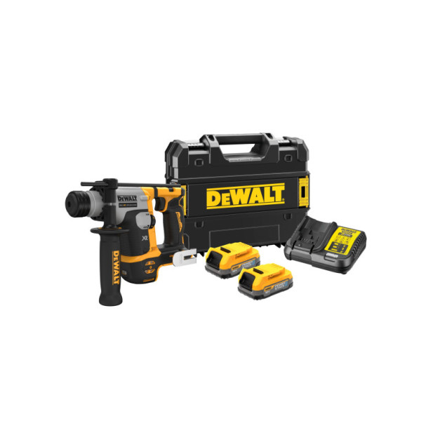 DEWALT Akkus fúrókalapács 18 V szénkefe nélküli (2 x 1,7 Ah akku + töltő + TSTAK) DCH172E2T