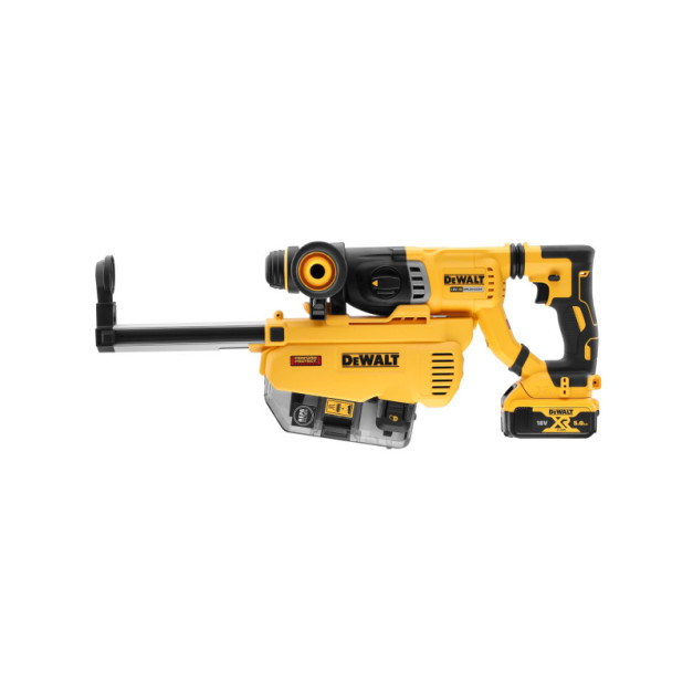 DEWALT Akkus fúrókalapács 18 V SDS-Plus szénkefe nélküli (1 x 5,0 Ah akku + töltő) DCH263P1
