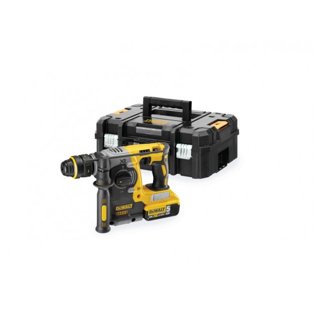 DEWALT Akkus fúrókalapács 18 V szénkefe nélküli (2 x 5,0 Ah akku + töltő + TSTAK) DCH274P2T
