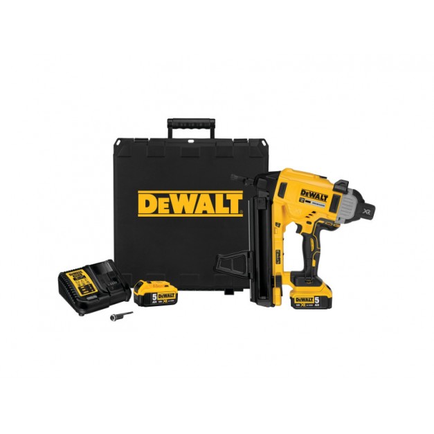 DEWALT Akkus beton szögbelövő 18 V (2 x 5,0 Ah akku + töltő) DCN890P2