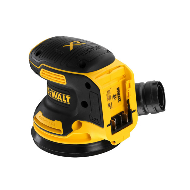 DEWALT Akkus excenter csiszoló 18 V szénkefe nélküli (Akku + töltő nélkül) DCW210N