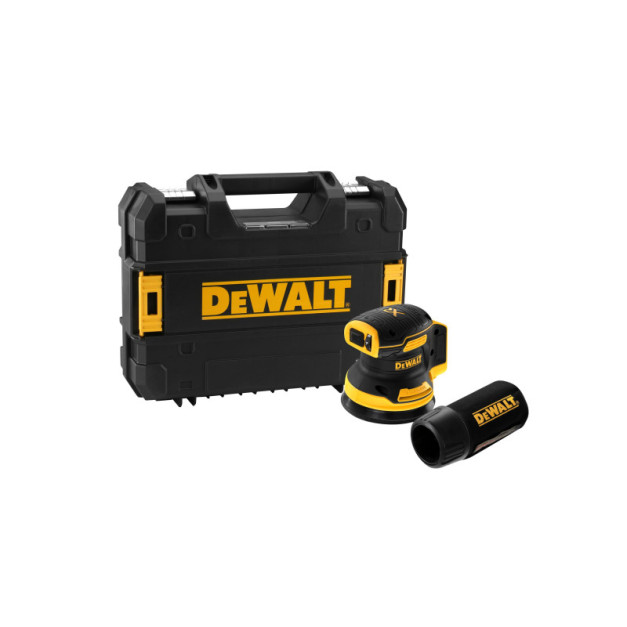DEWALT Akkus excenter csiszoló 18 V szénkefe nélküli (Akku + töltő nélkül, koffer) DCW210NT