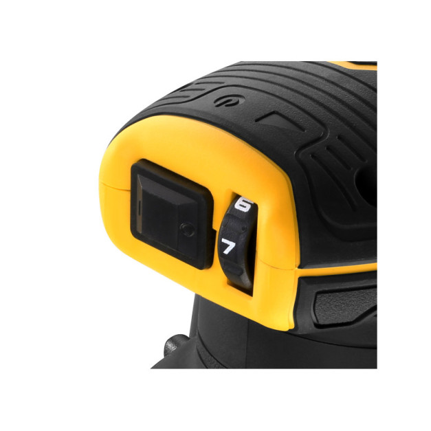 DEWALT Akkus excenter csiszoló 18 V szénkefe nélküli (2 x 5,0 Ah akku + töltő) DCW210P2