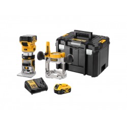 DEWALT Akkus felsőmaró 18 V (2 x 5,0 Ah akku + töltő) DCW604P2