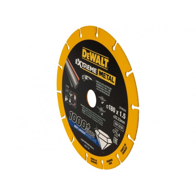 DEWALT EXTREME METAL Gyémánt vágókorong fémre 180 x 1,5  x 22,2 mm (fém/alu/inox)