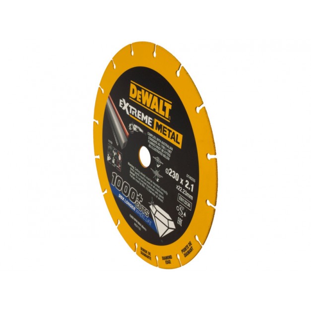 DEWALT EXTREME METAL Gyémánt vágókorong fémre 230 x 2,1  x 22,2 mm (fém/alu/inox)