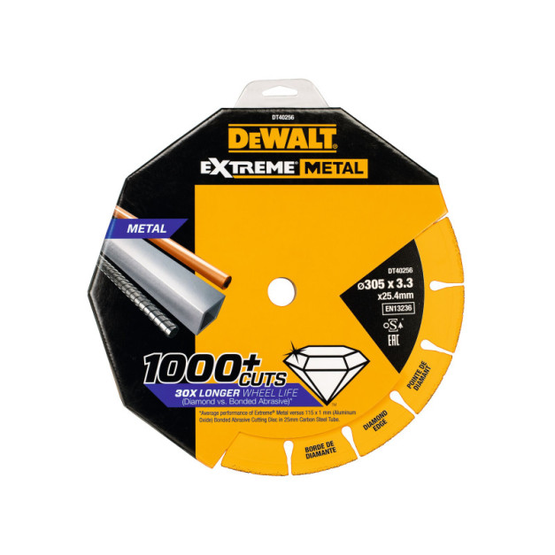 DEWALT EXTREME METAL Gyémánt vágókorong fémre 300 x 3,3  x 25,4 mm (fém/alu/inox)